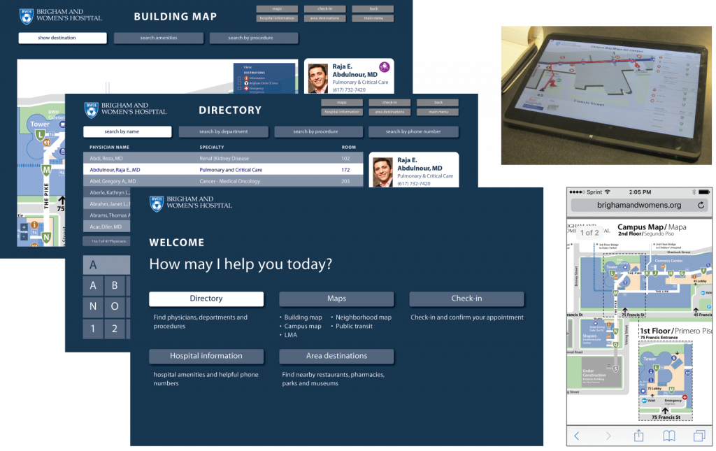 Digital “non-sign” wayfinding tools for BWH