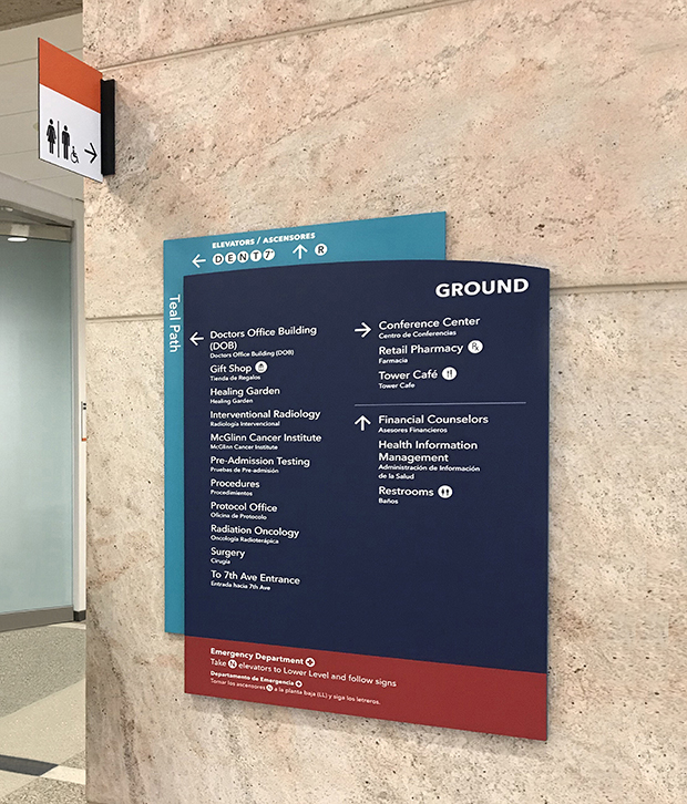 Interior wayfinding installed for Reading Hospital