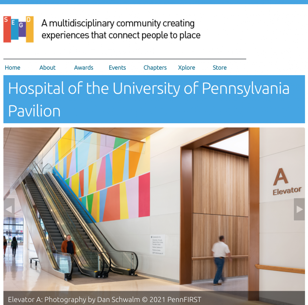 CG’s work on Penn Medicine’s new Patient Pavilion is featured in SEGD article